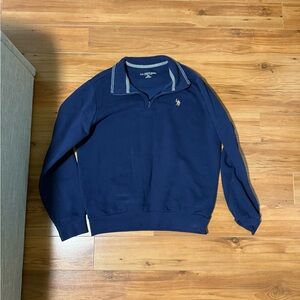 U.S. Polo Assn. Men's Dark Blue Zip-Up Sweater